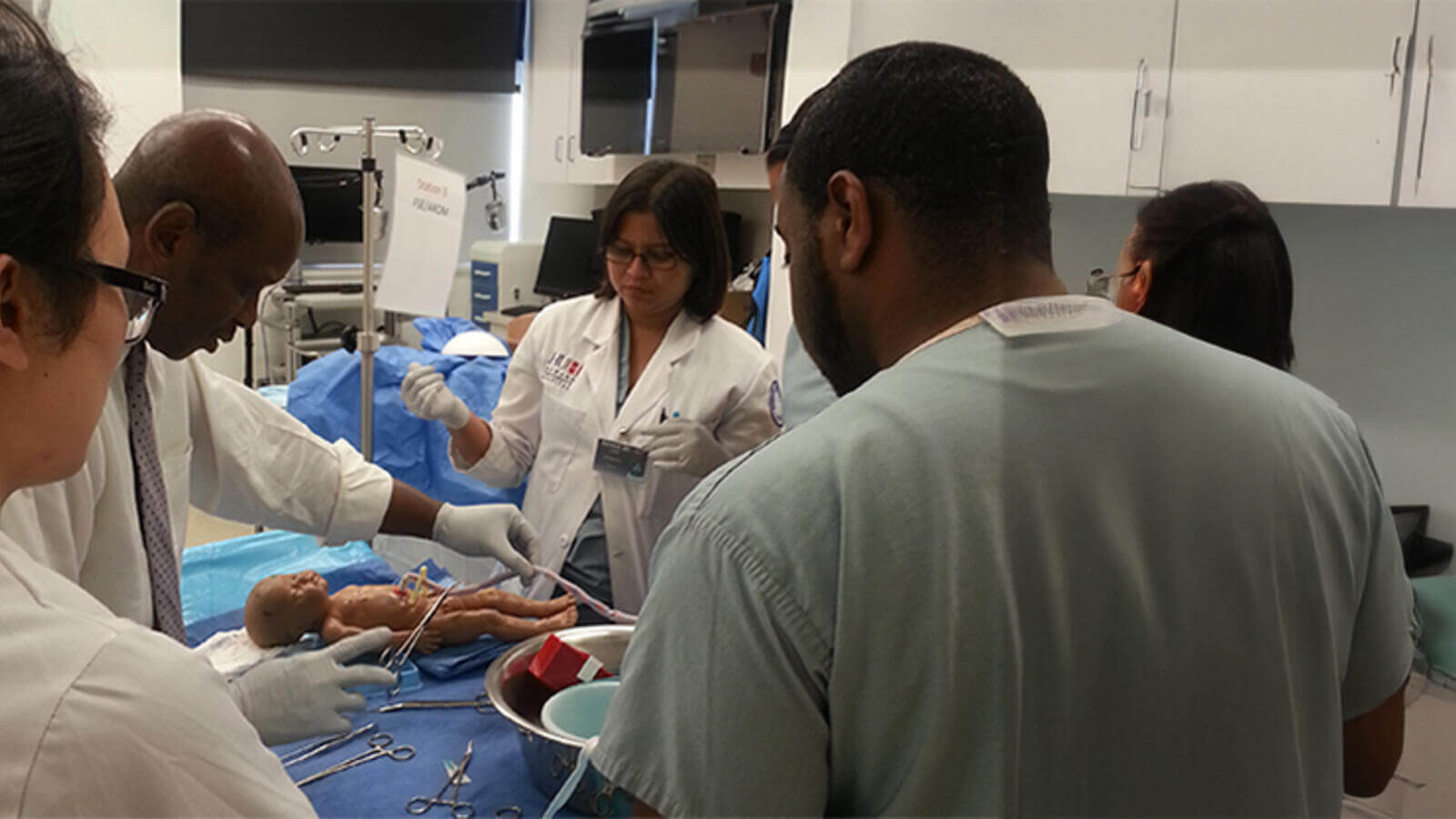 OBGYN residents practice birthing